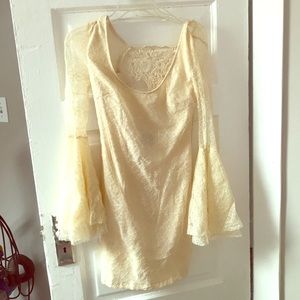 Lacey creamed colored dress